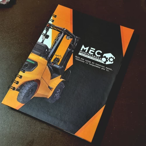 Cuaderno empresarial para empresa de montacargas